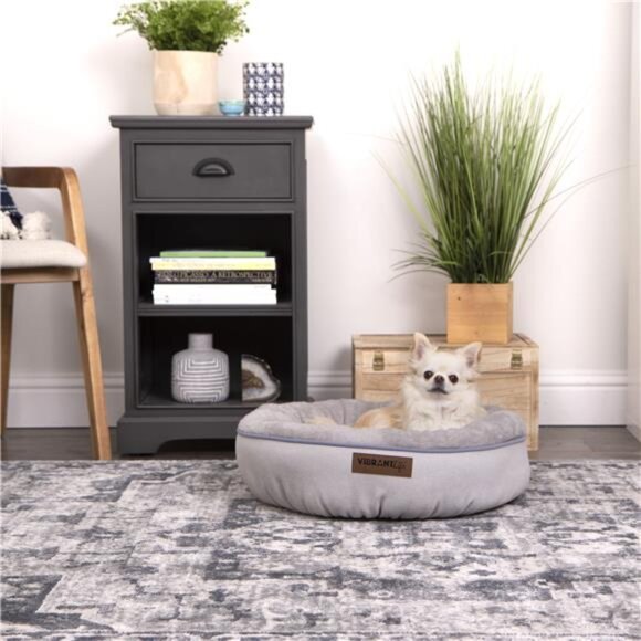 Round Dreamer MattressDog Bed, Small, 22"x22", up to 35lbs - Picture 6 of 6